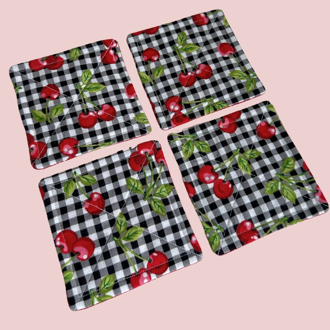 Upcycled Mug Rug Coasters Set