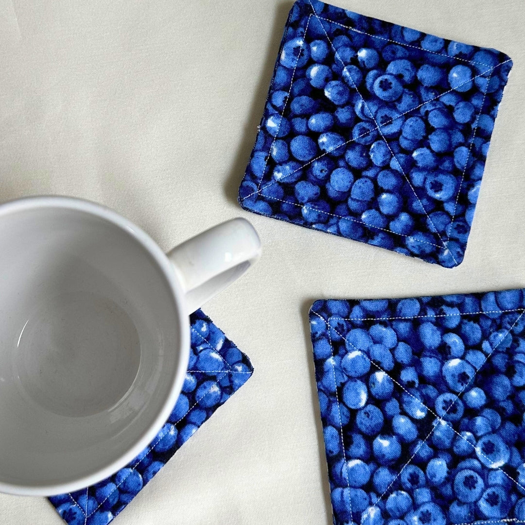Upcycled Mug Rug Coasters Set