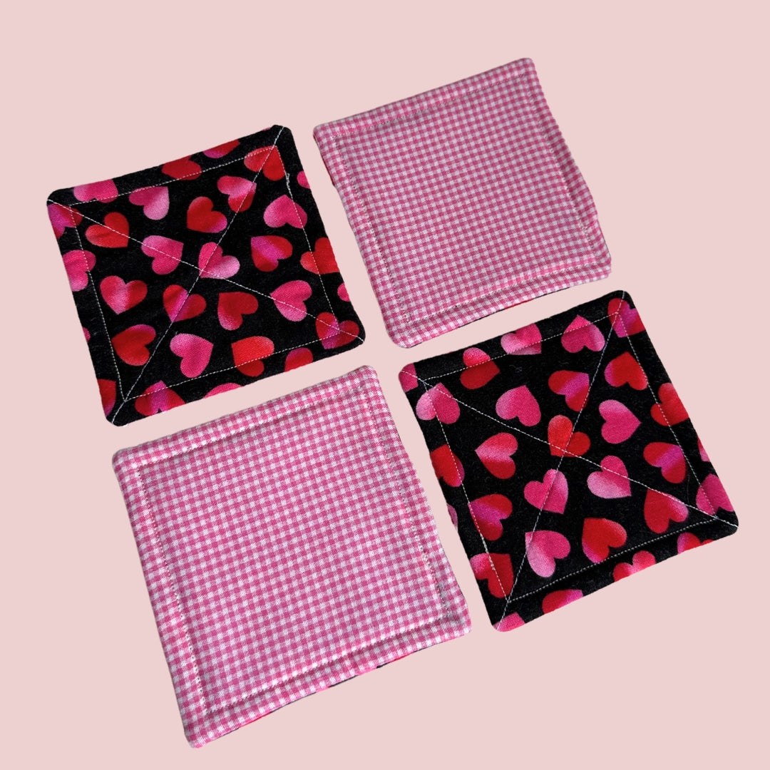 Upcycled Mug Rug Coasters Set