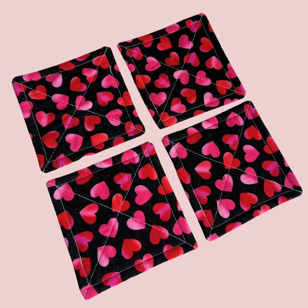 Upcycled Mug Rug Coasters Set