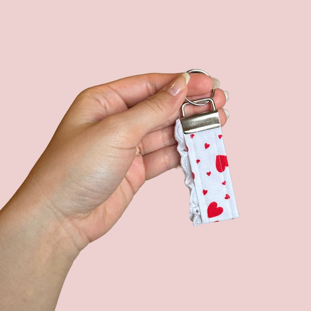 Red Hearts Mini Keychain