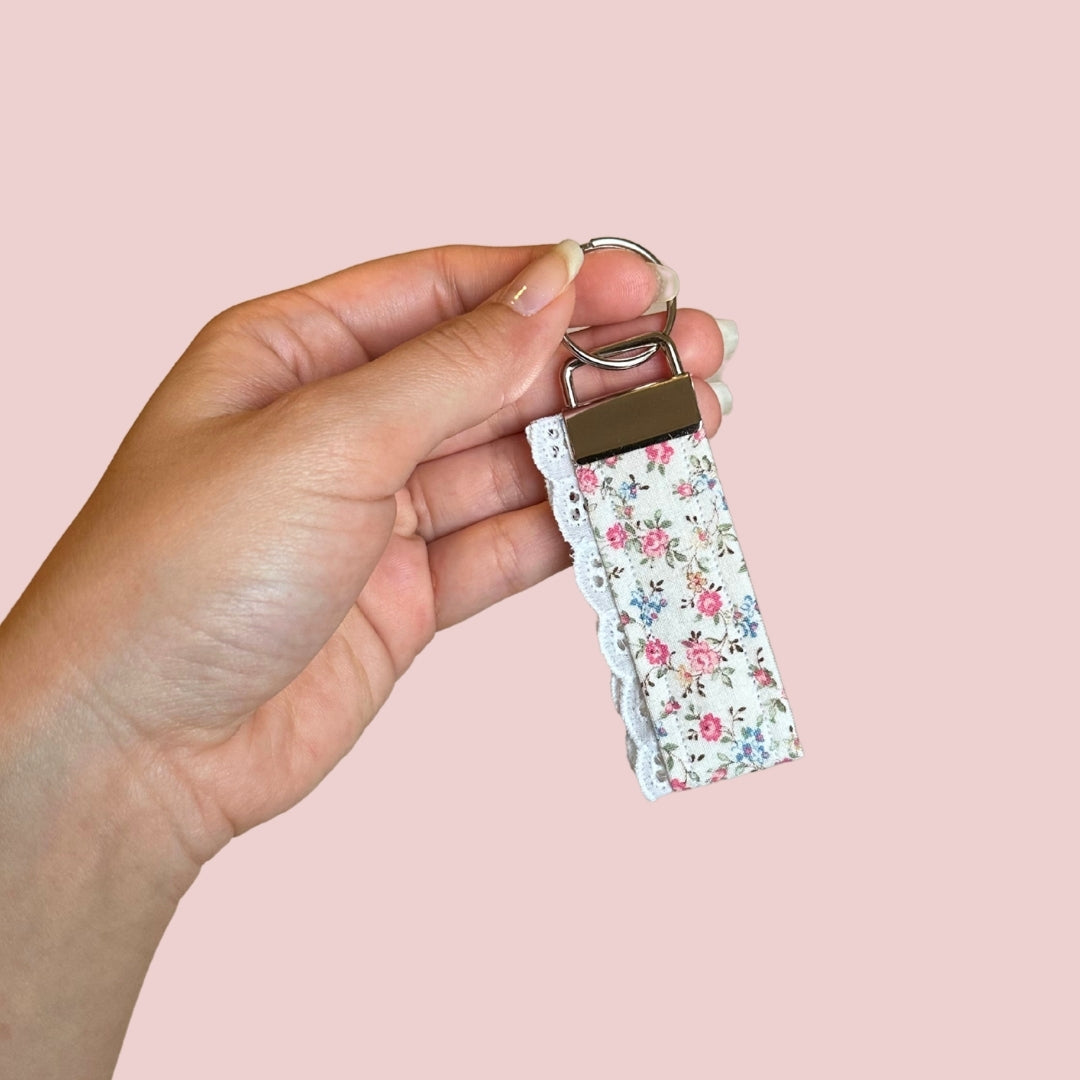 Light Floral Mini Keychain