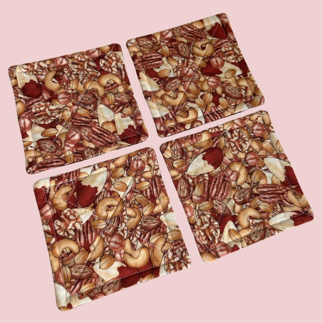 Upcycled Mug Rug Coasters Set