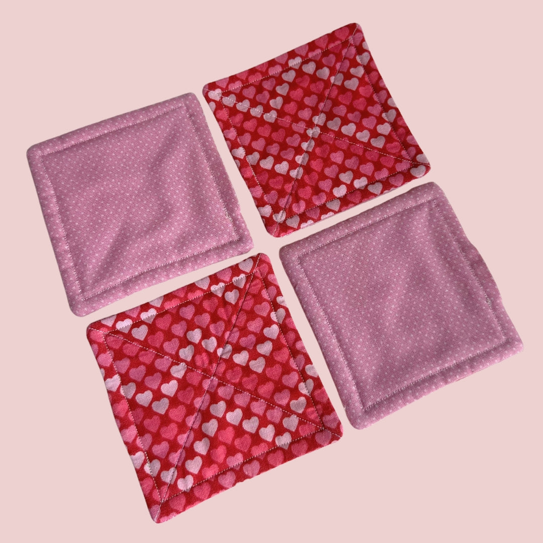 Upcycled Mug Rug Coasters Set