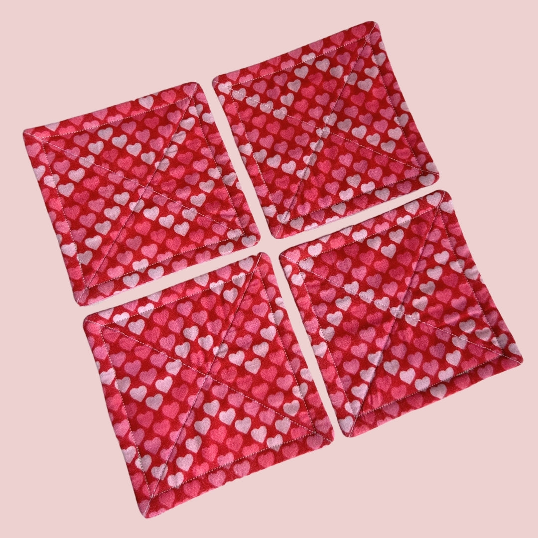 Upcycled Mug Rug Coasters Set