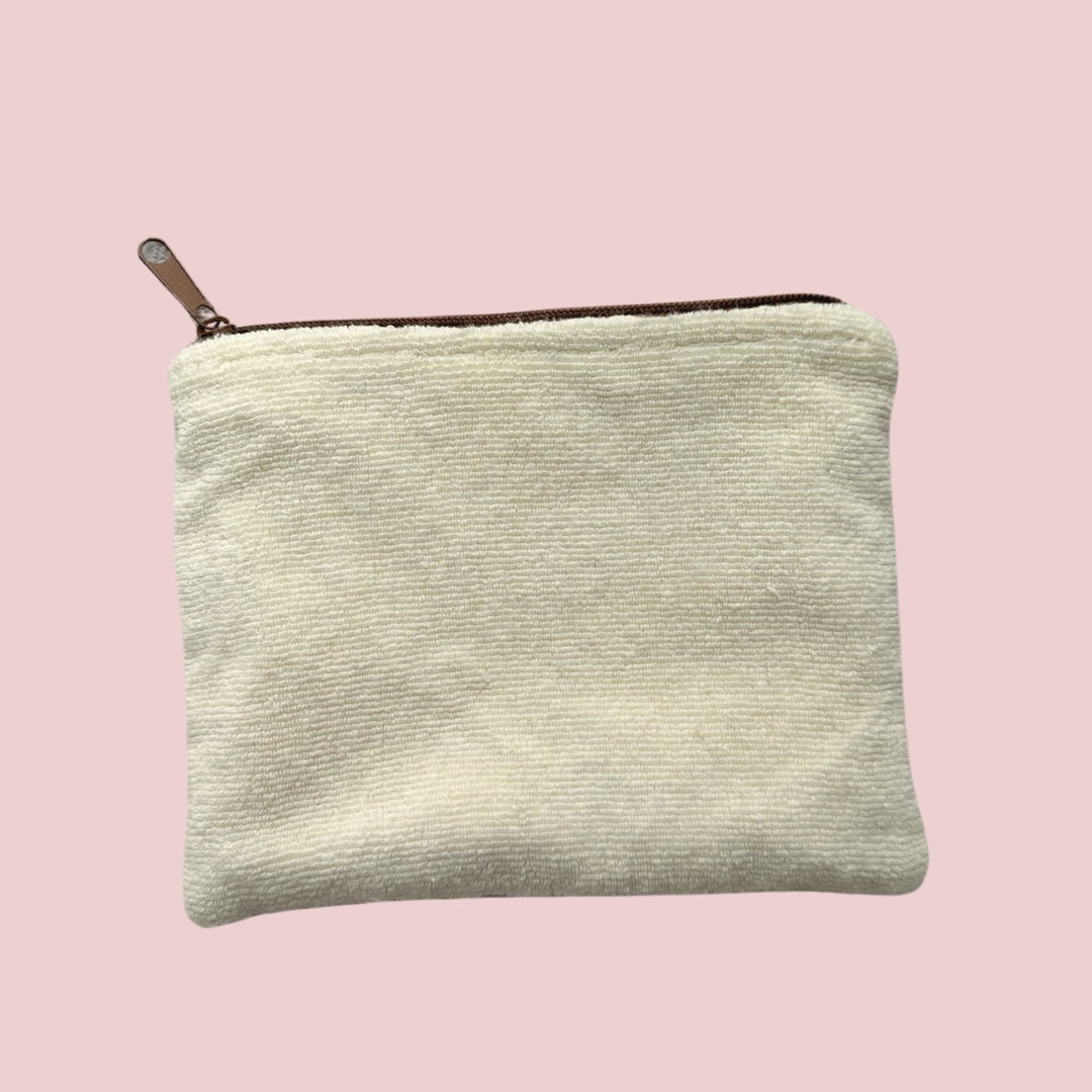 Cross Stitch Horses Terry Cloth Zipper Pouch