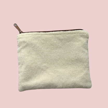 Cross Stitch Horses Terry Cloth Zipper Pouch