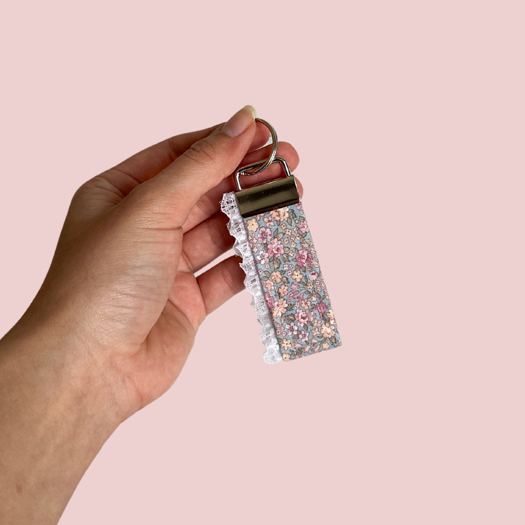 Pastel Floral Mini Keychain