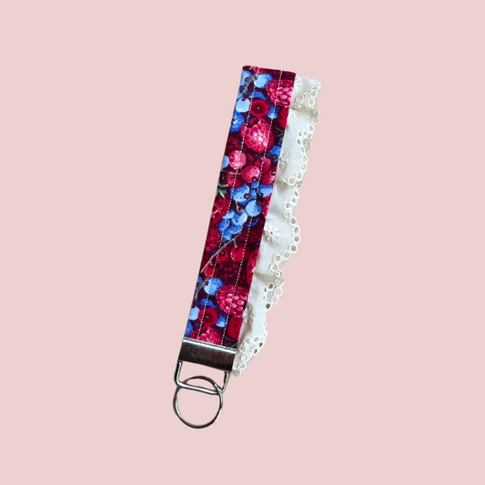 Berries Lace Wristlet Keychain